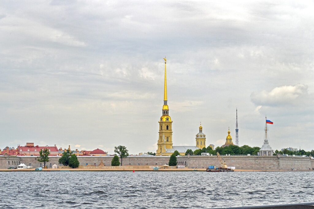 Peter and Paul Fortress exterior on the Neva