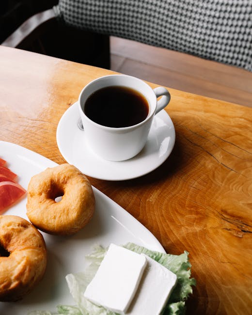Interior of a Russian bakery with coffee and pyschki (donuts) at Pyshechnaya