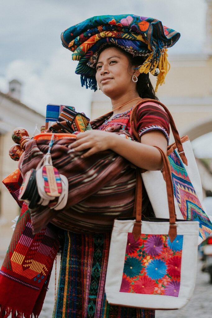 small outdoor art market with handmade crafts