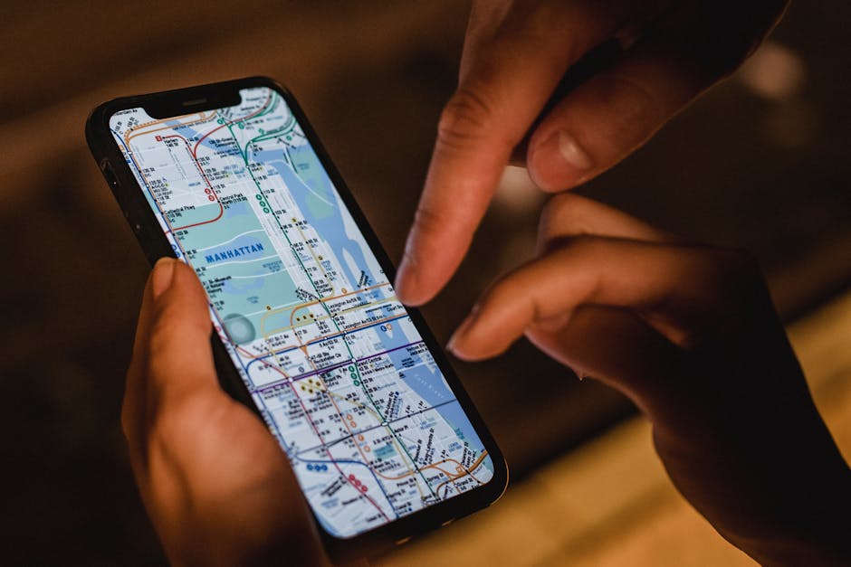 Citymapper-app die een route plant in Dublin