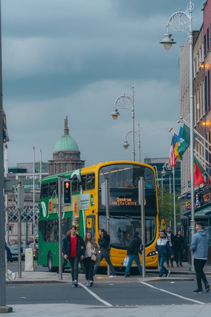 Dublin bus arriving at an Inchicore stop