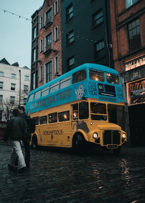 Doppeldeckerbus in der Innenstadt von Dublin