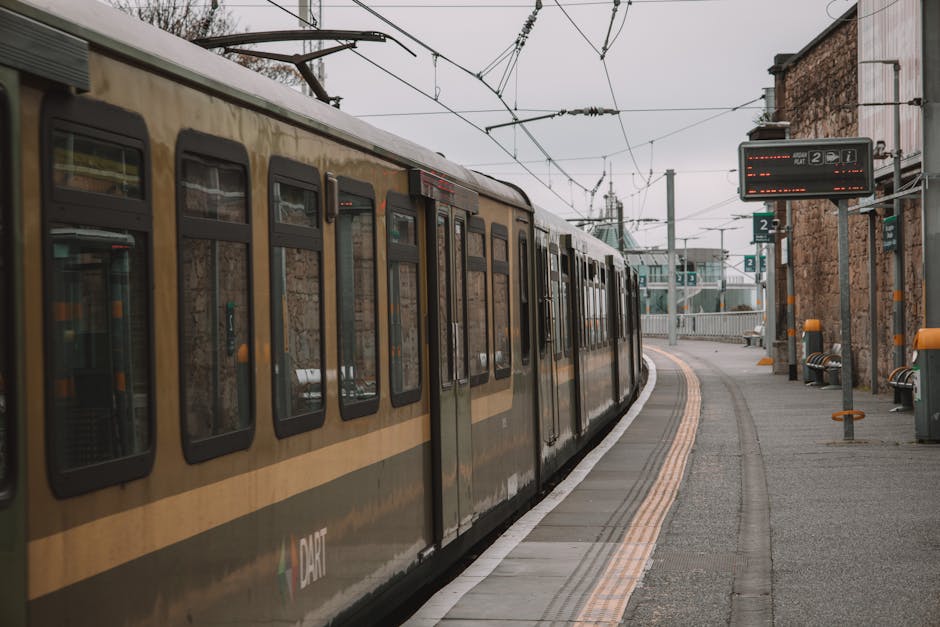 DART-Zug bei der Ankunft an der Howth Harbour Station