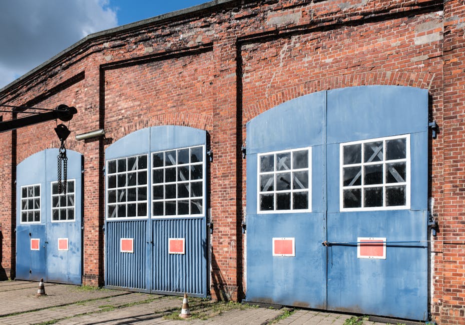 Rusty doors of an old railway workshop at Inchicore Railway Works