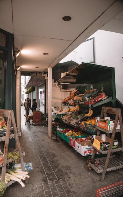 The Liberties street market with fresh produce stalls