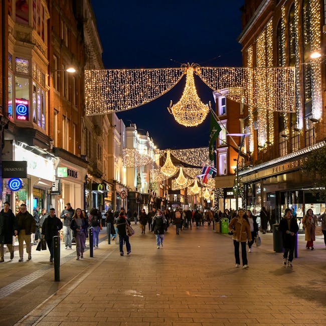 Tłumy na Grafton Street przy zakupach