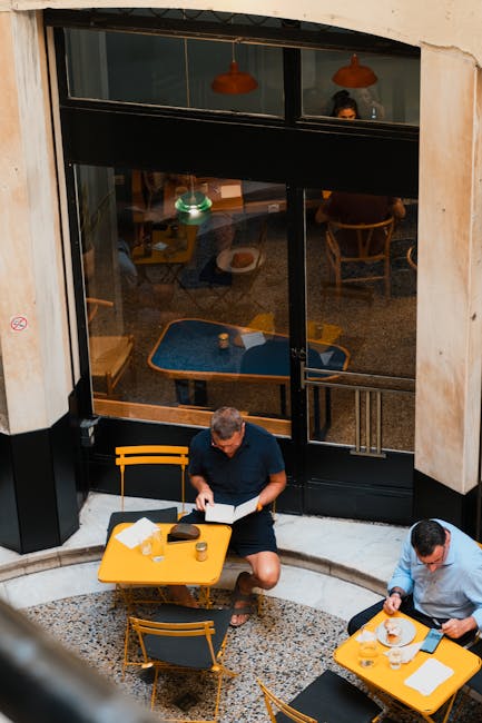 Terrasse eines Cafés in Lyon