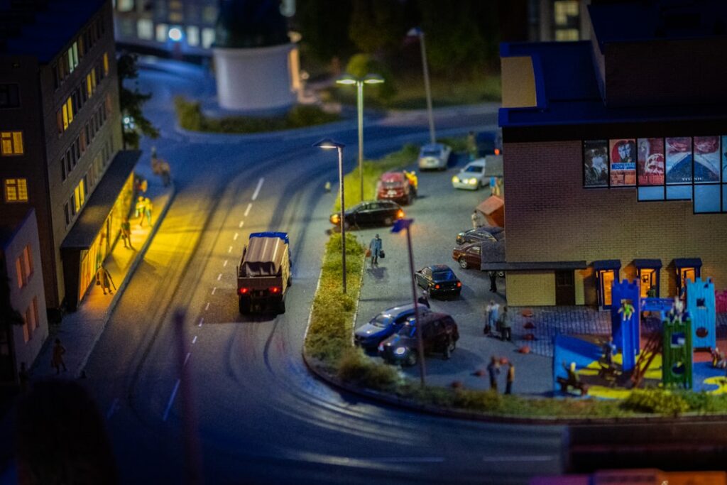 Detailed miniature diorama in the museum
