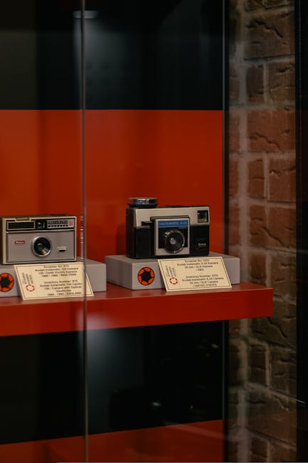 Historic cinema camera exhibit at the Lumière Museum