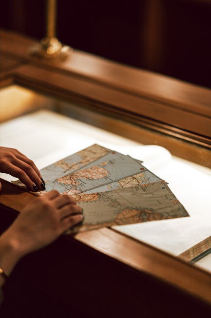 Old map of Lyon on display in the museum