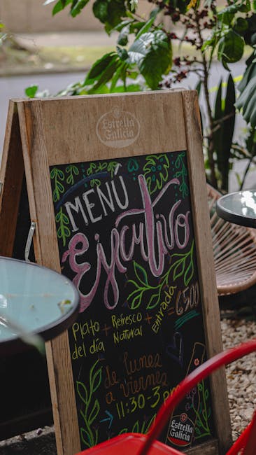 Menu del día plate