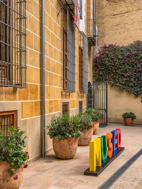 Historic courtyard interior of the Museo Picasso Málaga