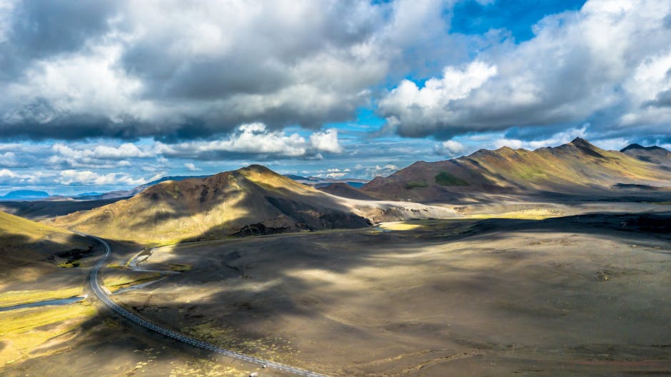 Dramatic landscape along F35 Kjalvegur highland road