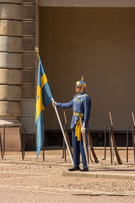 Cambio della guardia al Palazzo Reale di Stoccolma