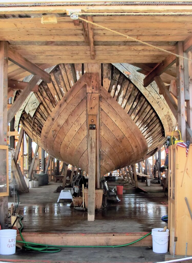 Rumpf des Vasa‑Schiffs im Museum