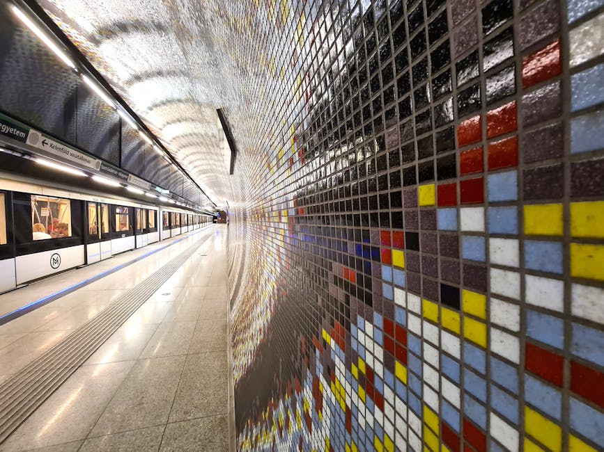 Interior mosaic at Piața Unirii metro station