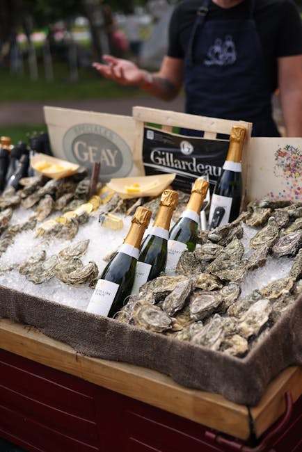 Oesterkraam op de Marché des Capucins in Bordeaux
