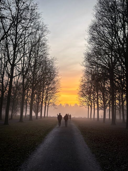 Lakeside morning walkers in Töölö park