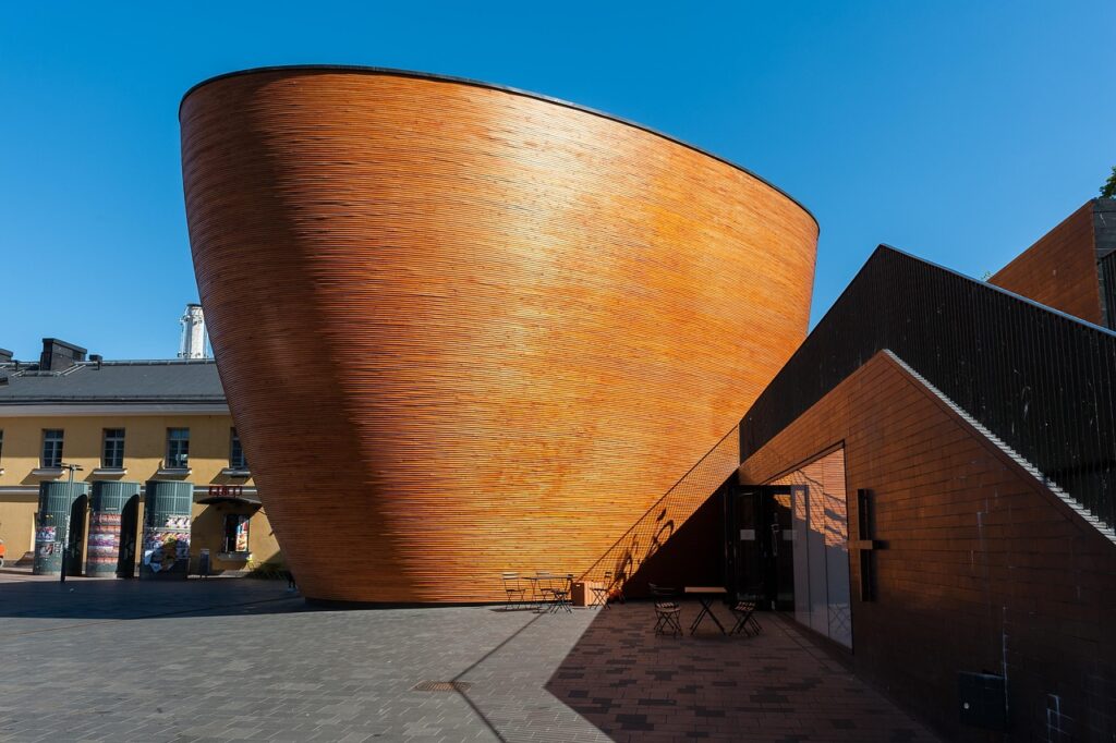 Kamppi Chapel exterior at Narinkka Square