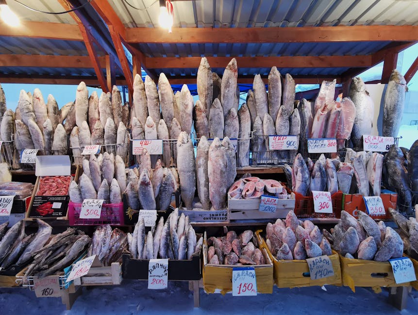 Market Square stalls selling fresh fish