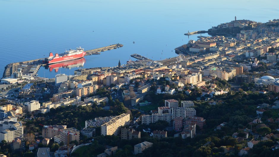Bastia harbor at sunrise, Place Saint-Nicolas