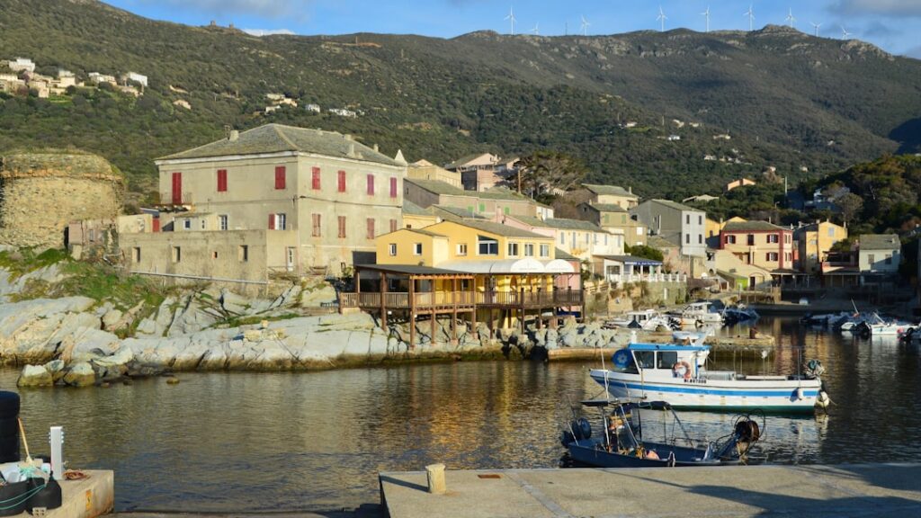 Corsican market stalls with local food, Sartène market