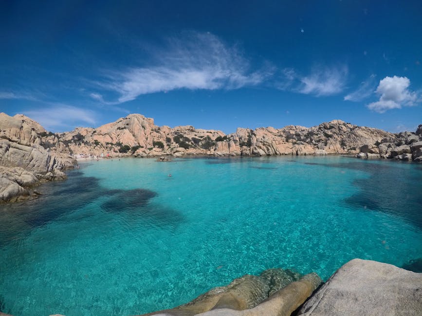 Crystal-clear water and beach at Lavezzi Island