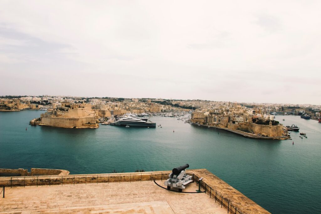 Festungsanlagen von Fort St. Elmo mit Blick auf den Grand Harbour