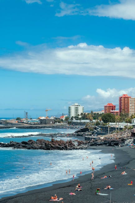 Playa Jardín: zwart lavazand en kust van Puerto de la Cruz