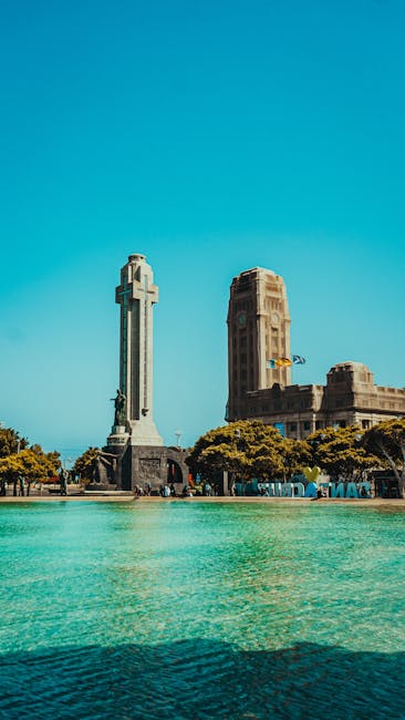 Plaza de España en het stadhuis van Santa Cruz de Tenerife