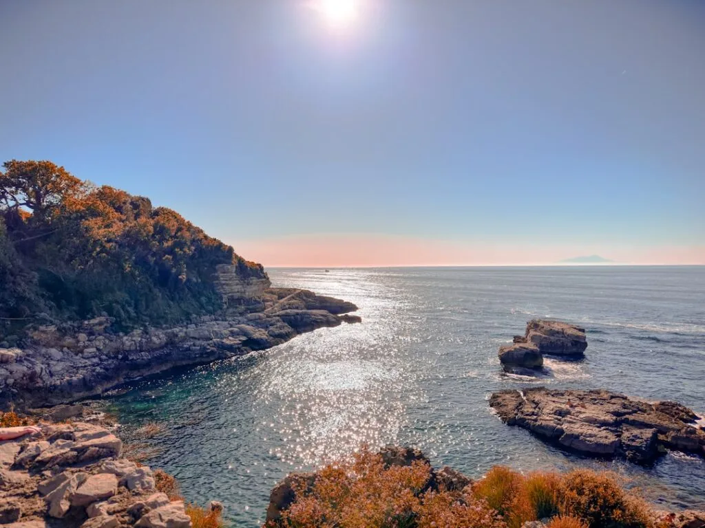 Punta del Capo coastline at sunset
