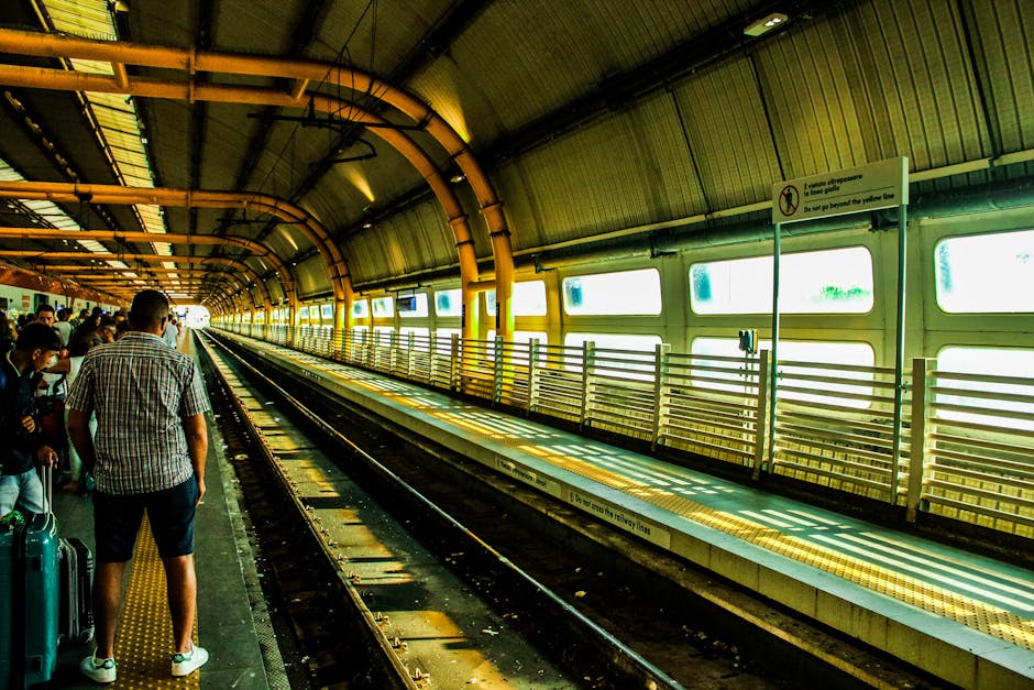 Circumvesuviana train platform at Naples station