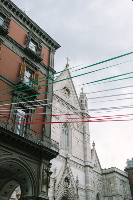 Duomo di Napoli facade with procession