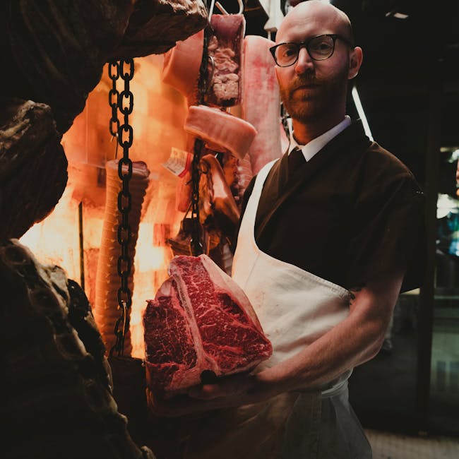 Butcher demonstration inside Macelleria Cecchini in Panzano