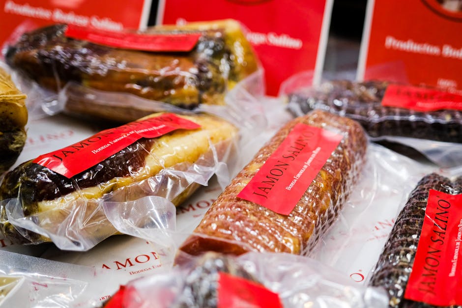Vacuum-packed Italian cured meats ready for travel
