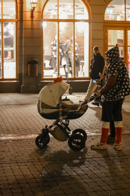 Evening family stroll in Lucca