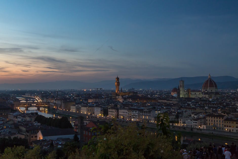 Zonsondergang vanaf Piazzale Michelangelo