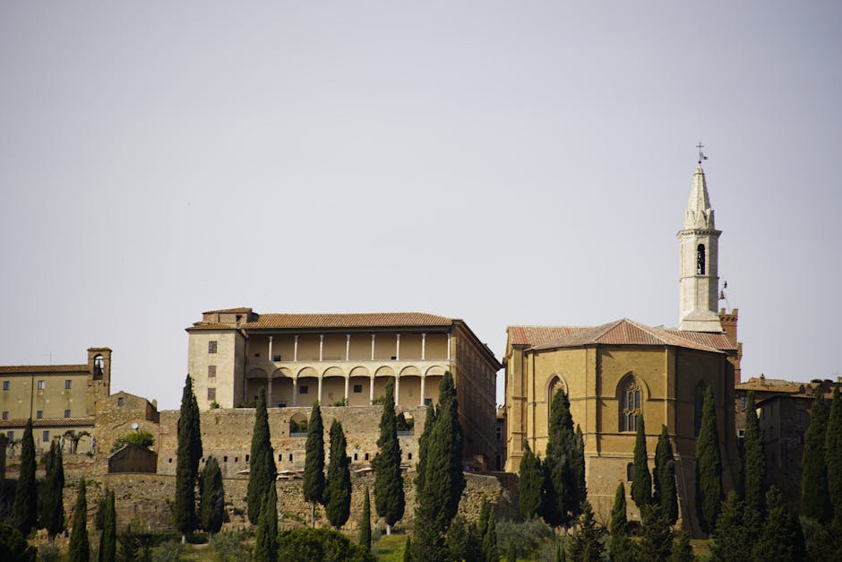 Pienza hilltop town with Renaissance streets and a cheese market