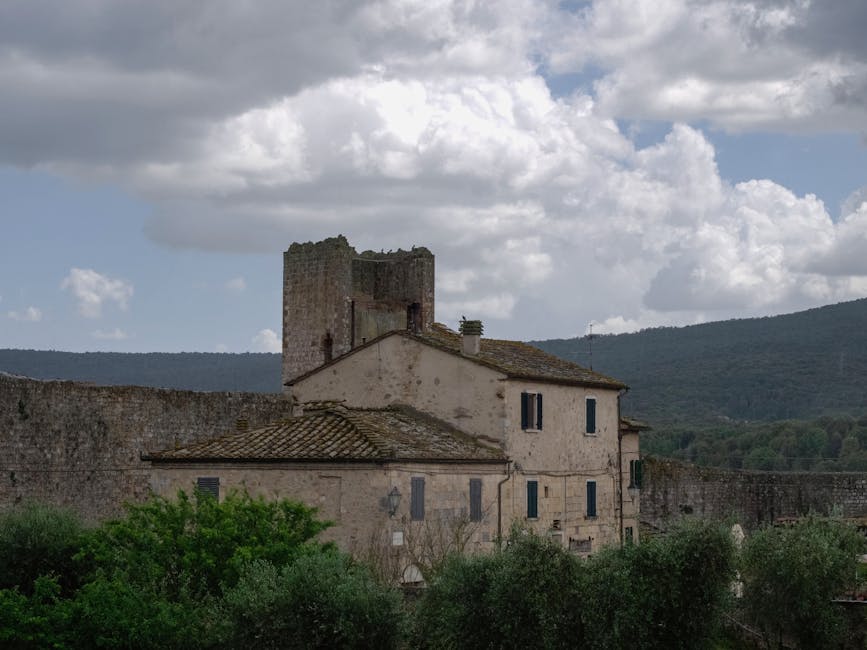 Monteriggioni medieval walls and towers of the small fortified village