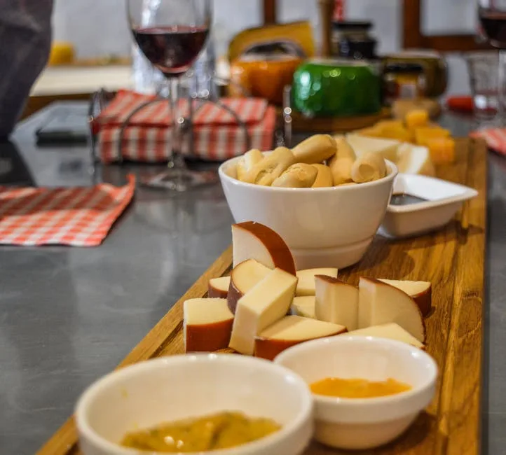 Wine tasting with cheese board inside an enoteca