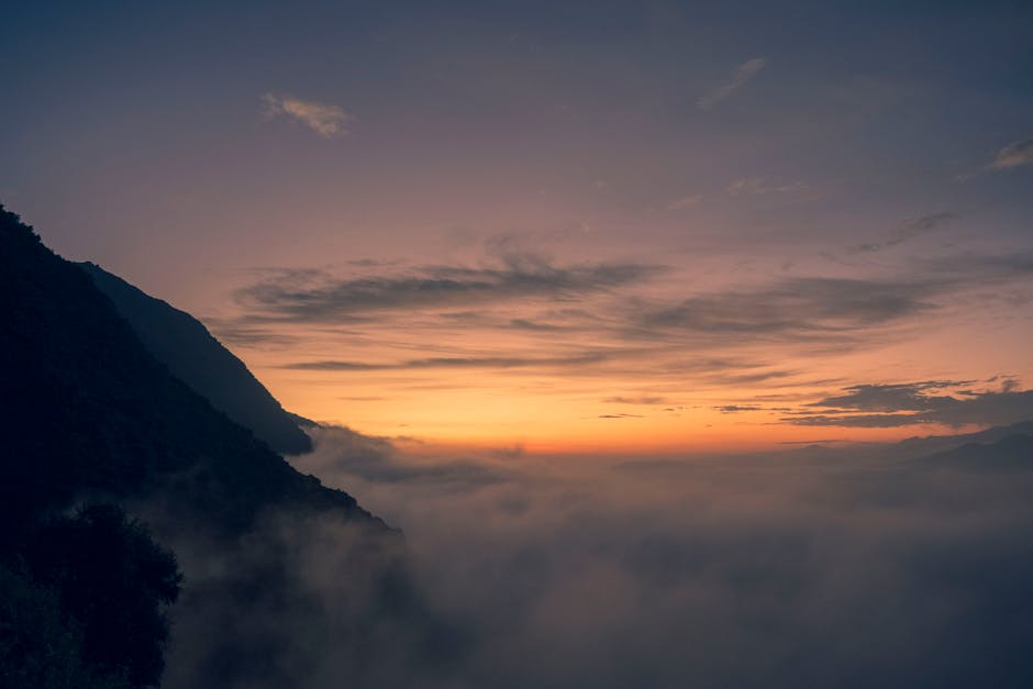 Sunrise over Praiano as the fog clears