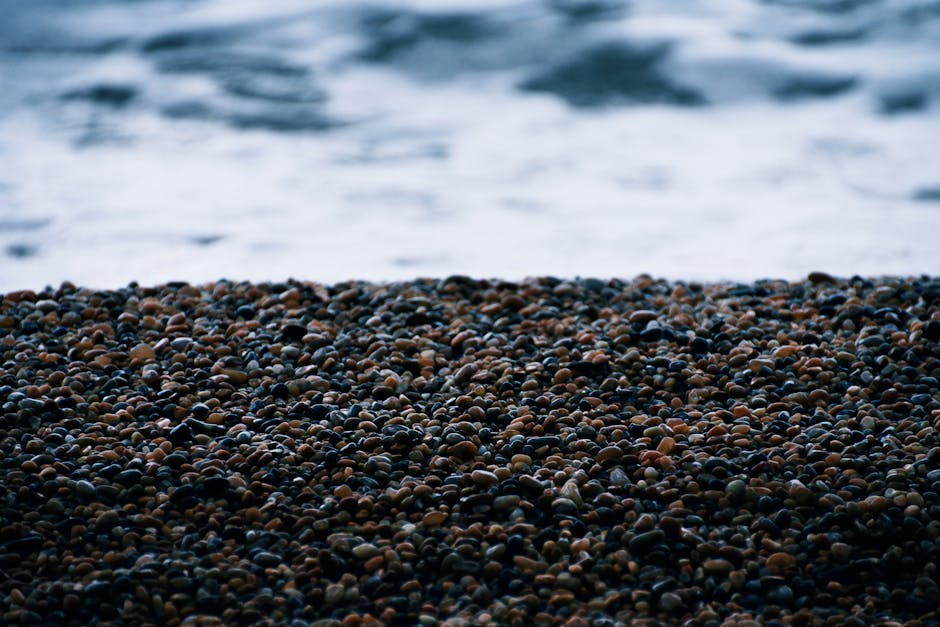 Secluded pebble beach on the Amalfi Coast