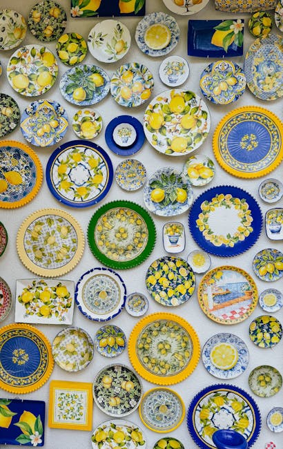 Hand-painted Sicilian ceramic plate