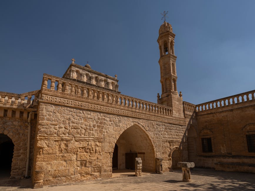 Zisa Castle courtyard and minaret-like architecture
