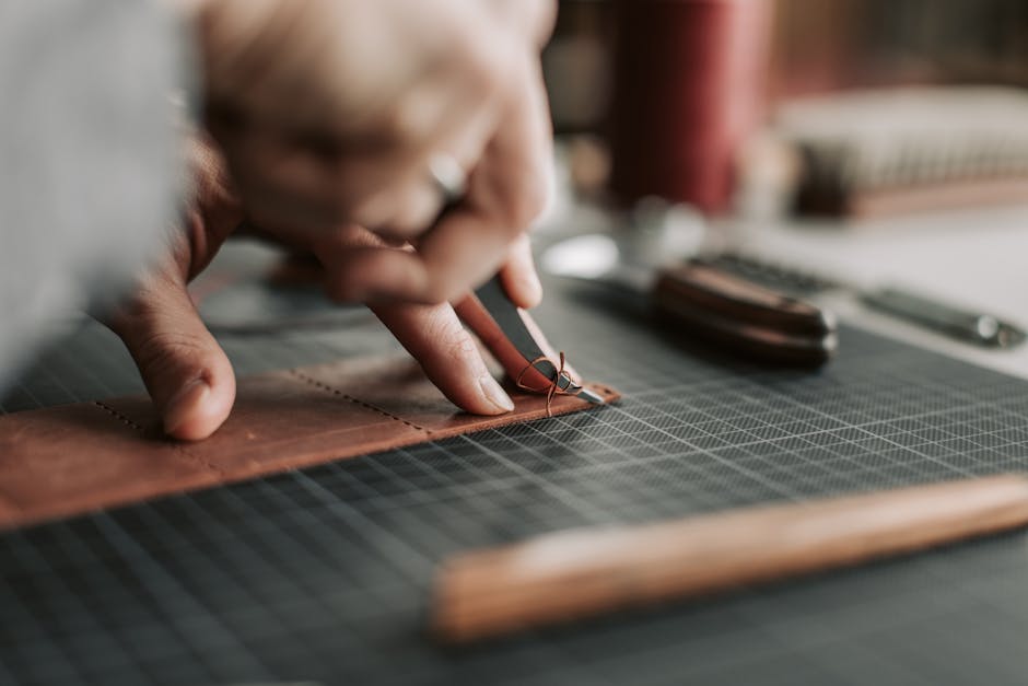 Handmade leather workshop