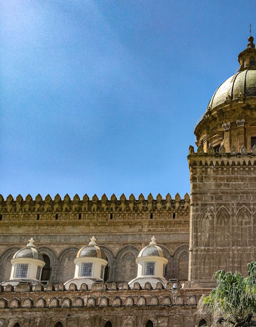 Palermo Cathedral exterior in morning light