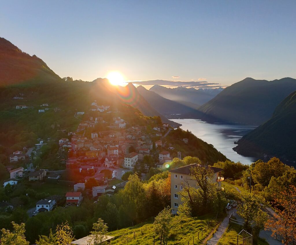 Limone sul Garda lemon terraces sunset