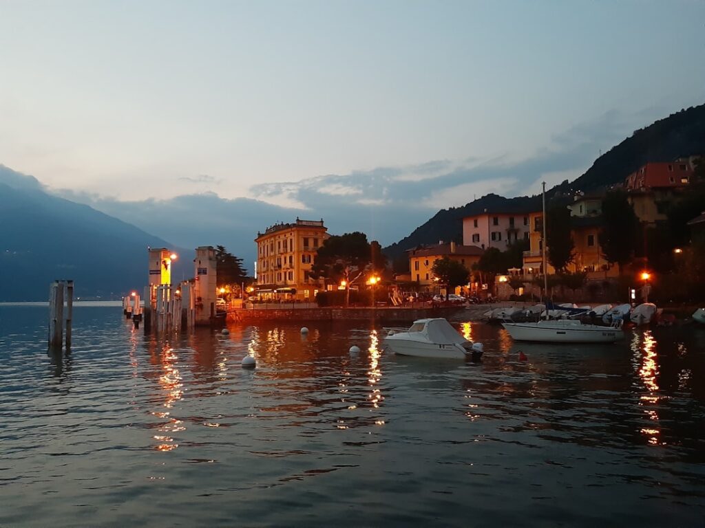 Limone sul Garda waterfront evening colors