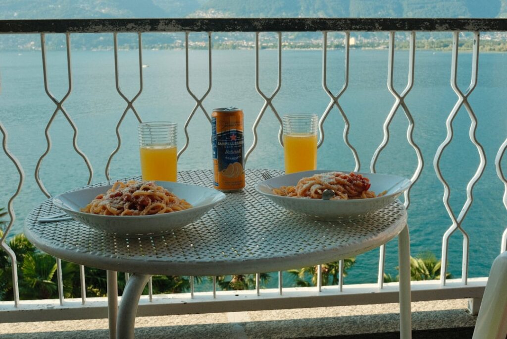 Riva del Garda waterfront hotel balcony morning