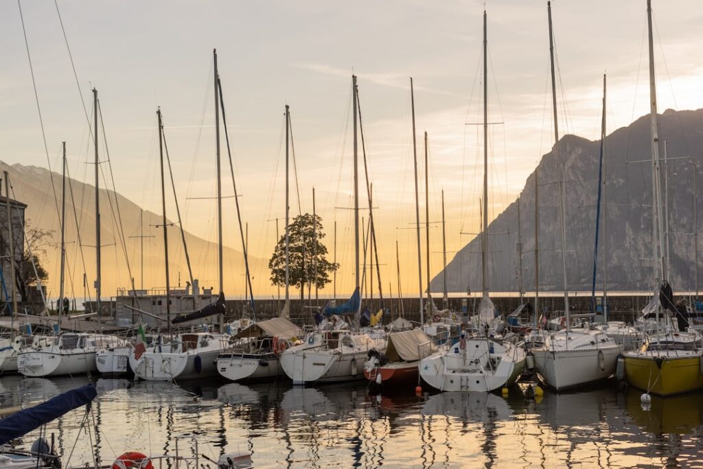 Riva del Garda waterfront sunset terrace